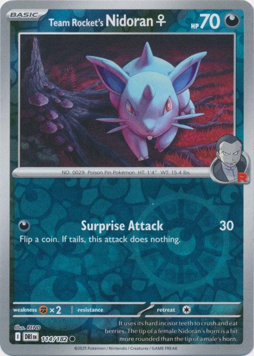Team Rocket's Nidoran [Reverse Holo] #114 Pokemon Destined Rivals