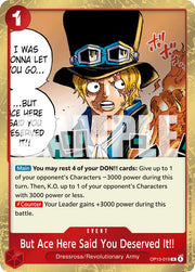 But Ace Here Said You Deserved It!! OP13-019 One Piece Carrying on His Will
