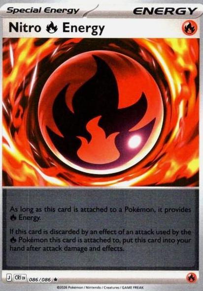 Nitro R Energy [Reverse Holo] #86 Pokemon Chaos Rising