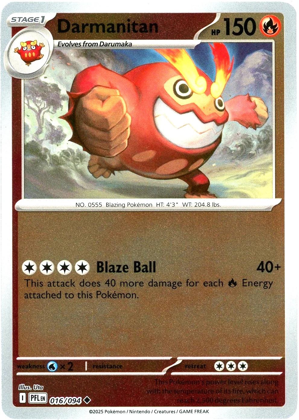 Darmanitan [Reverse Holo] #16 Pokemon Phantasmal Flames