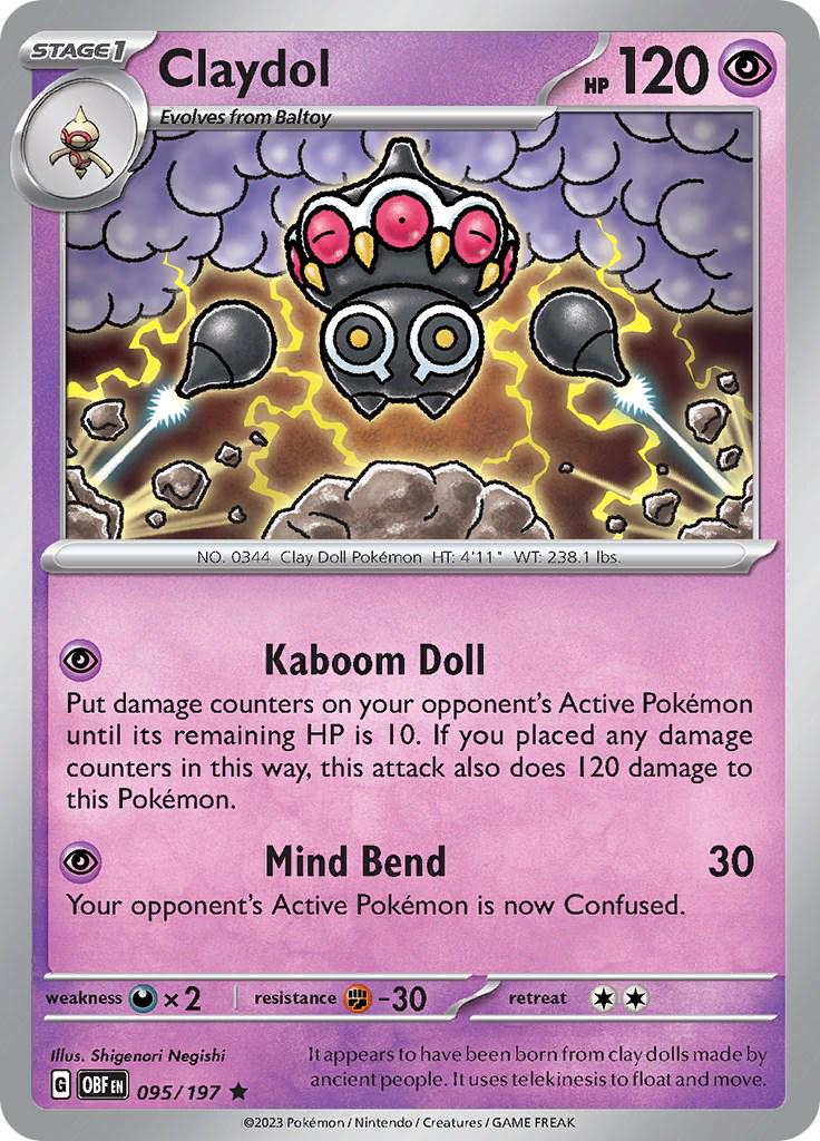 Claydol [Holo] #95 Pokemon Obsidian Flames