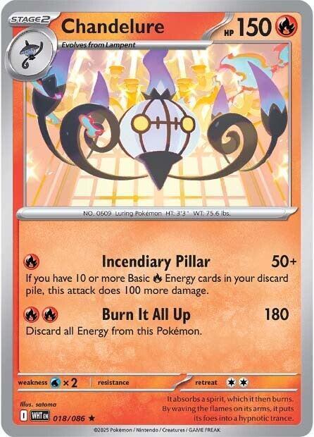 Chandelure #18 Pokemon White Flare HOLO
