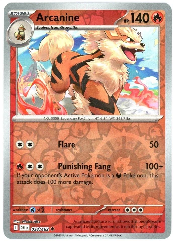 Arcanine [Reverse Holo] #28 Pokemon Destined Rivals