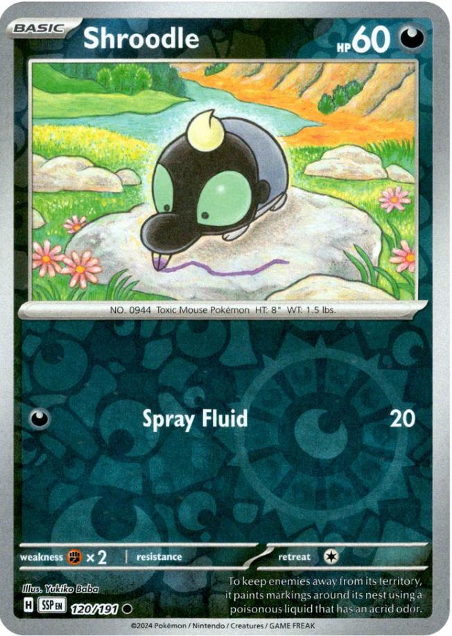 Shroodle [Reverse Holo] #120 Pokemon Surging Sparks