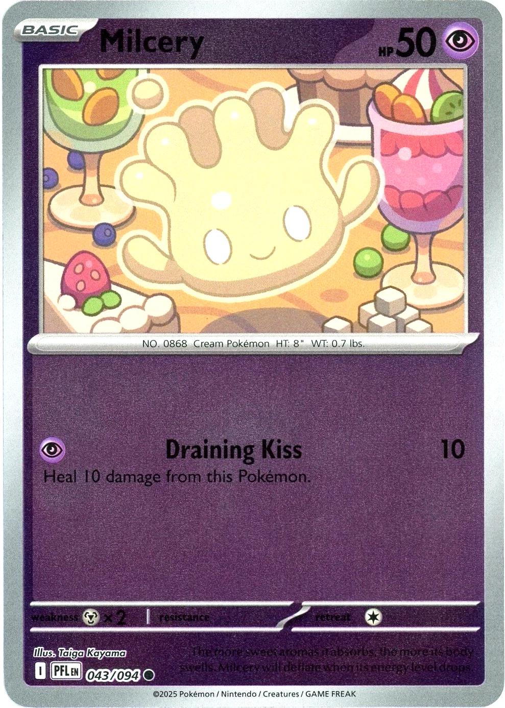 Milcery [Reverse Holo] #43 Pokemon Phantasmal Flames