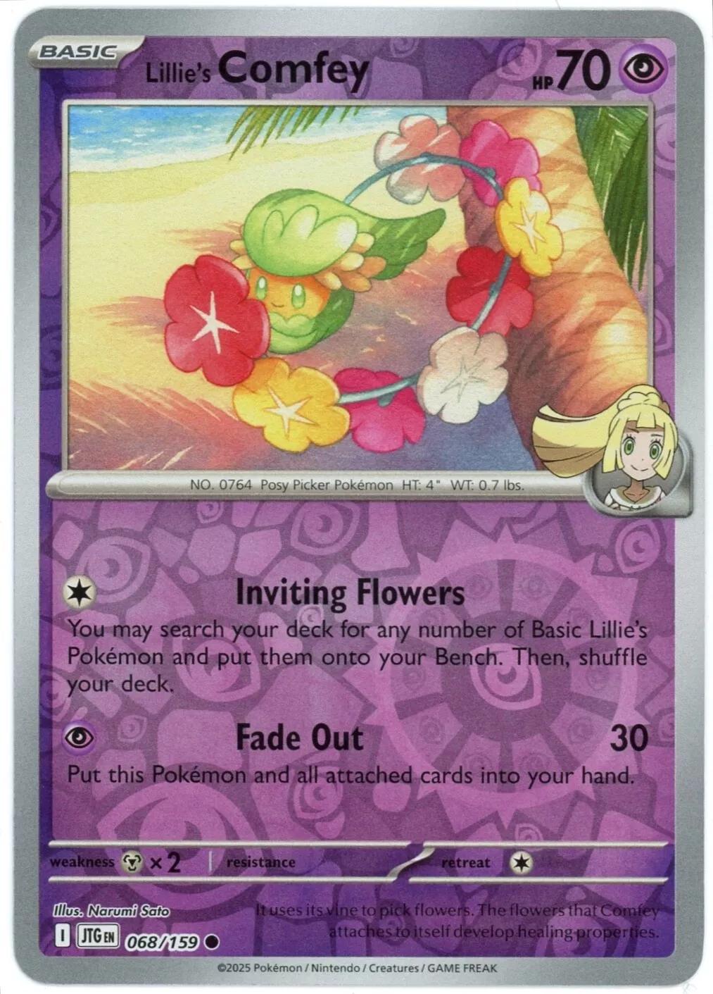 Lillie's Comfey [Reverse Holo] #68 Pokemon Journey Together