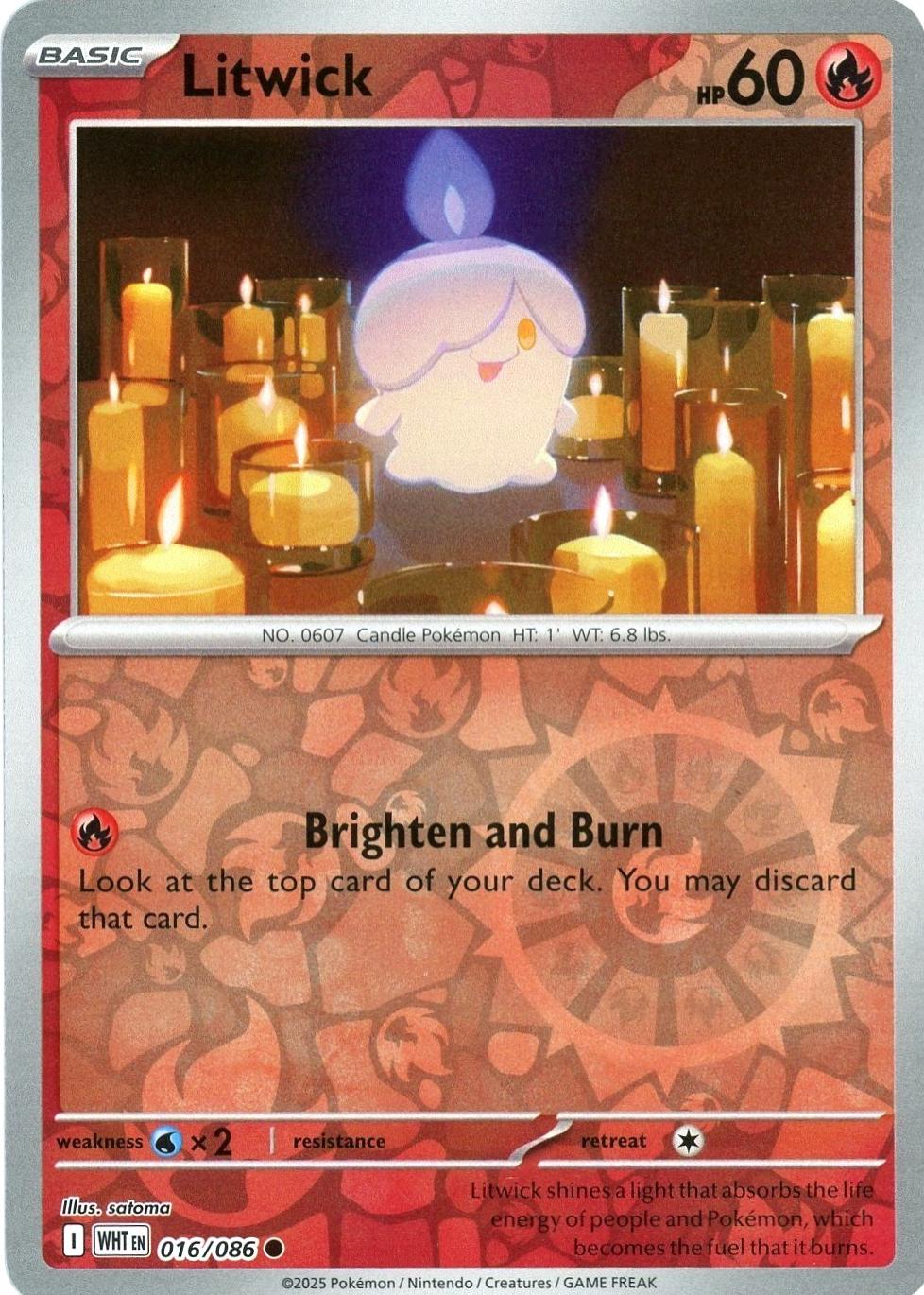 Litwick [Reverse] #16 Pokemon White Flare