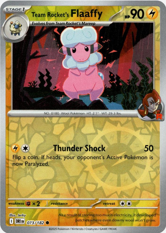 Team Rocket's Flaaffy [Reverse Holo] #73 Pokemon Destined Rivals