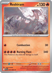Reshiram #17 Pokemon Phantasmal Flames HOLO
