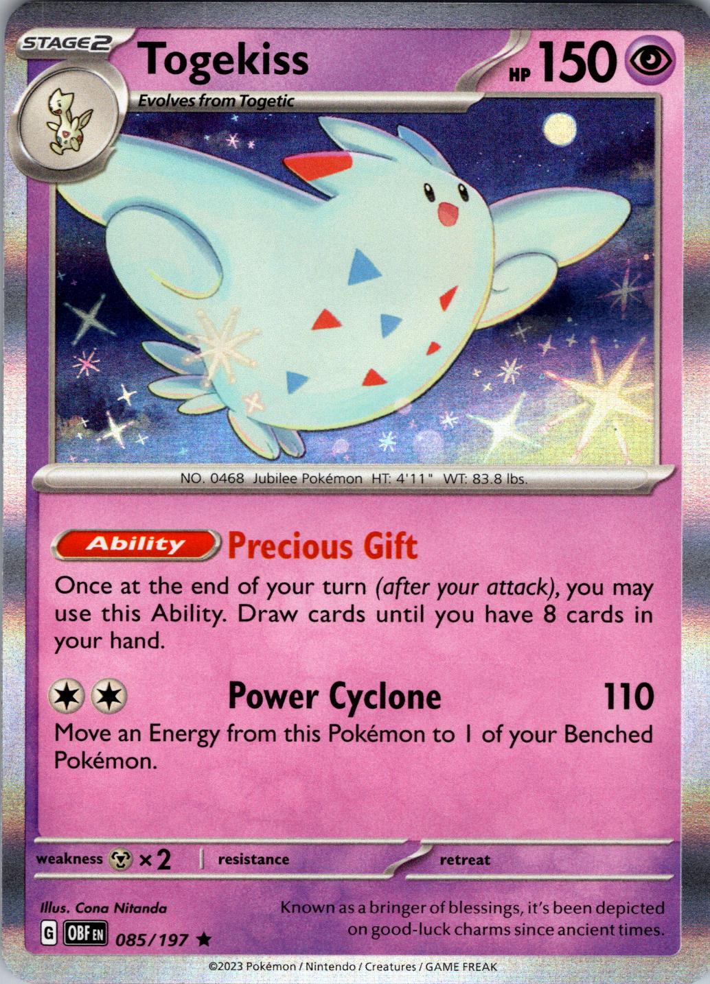 Togekiss [Holo] #85 Pokemon Obsidian Flames