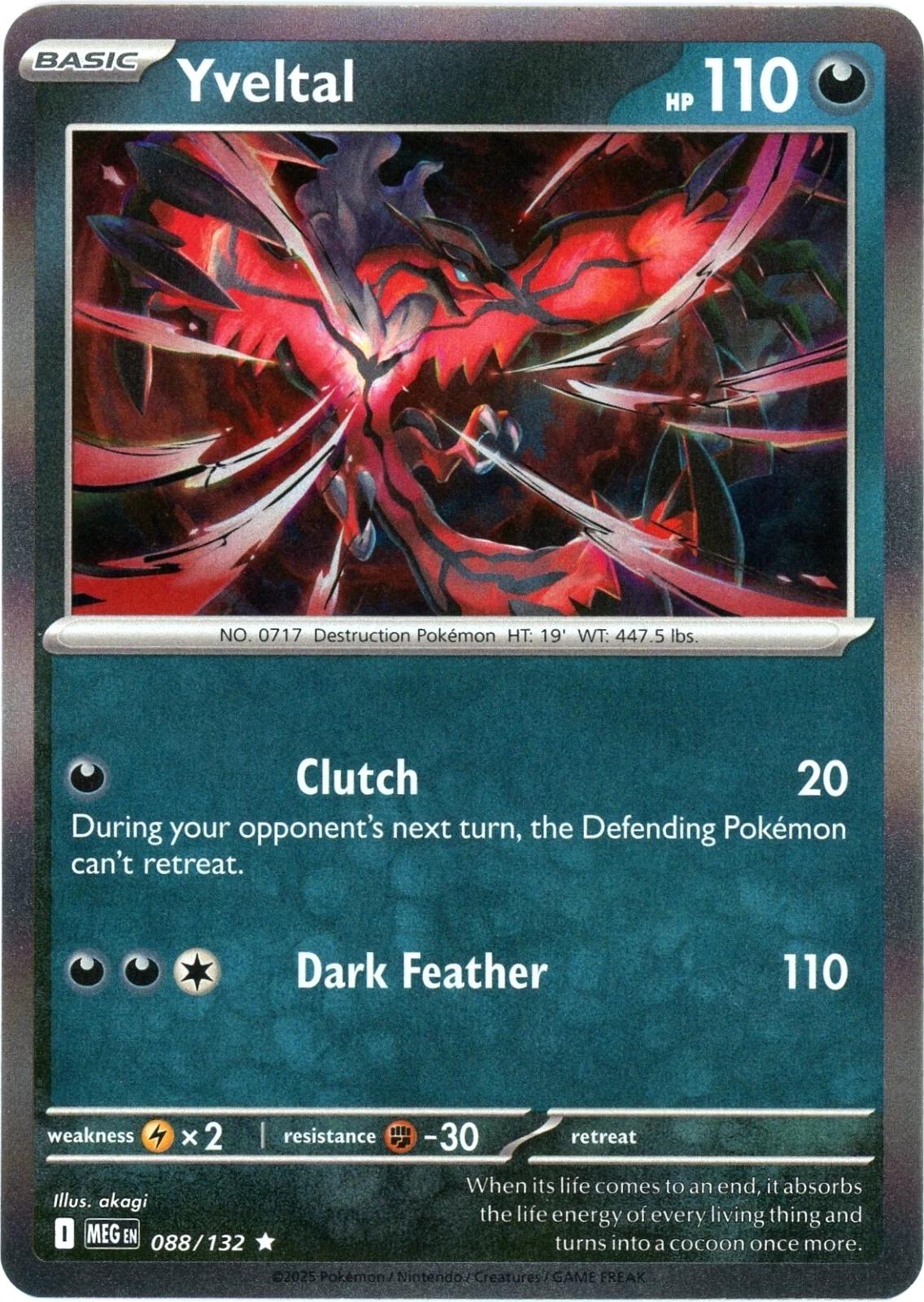 Yveltal [Reverse Holo] #88 Pokemon Mega Evolution