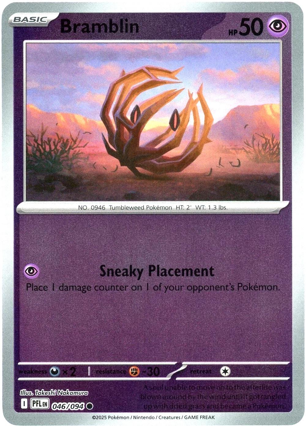 Bramblin [Reverse Holo] #46 Pokemon Phantasmal Flames
