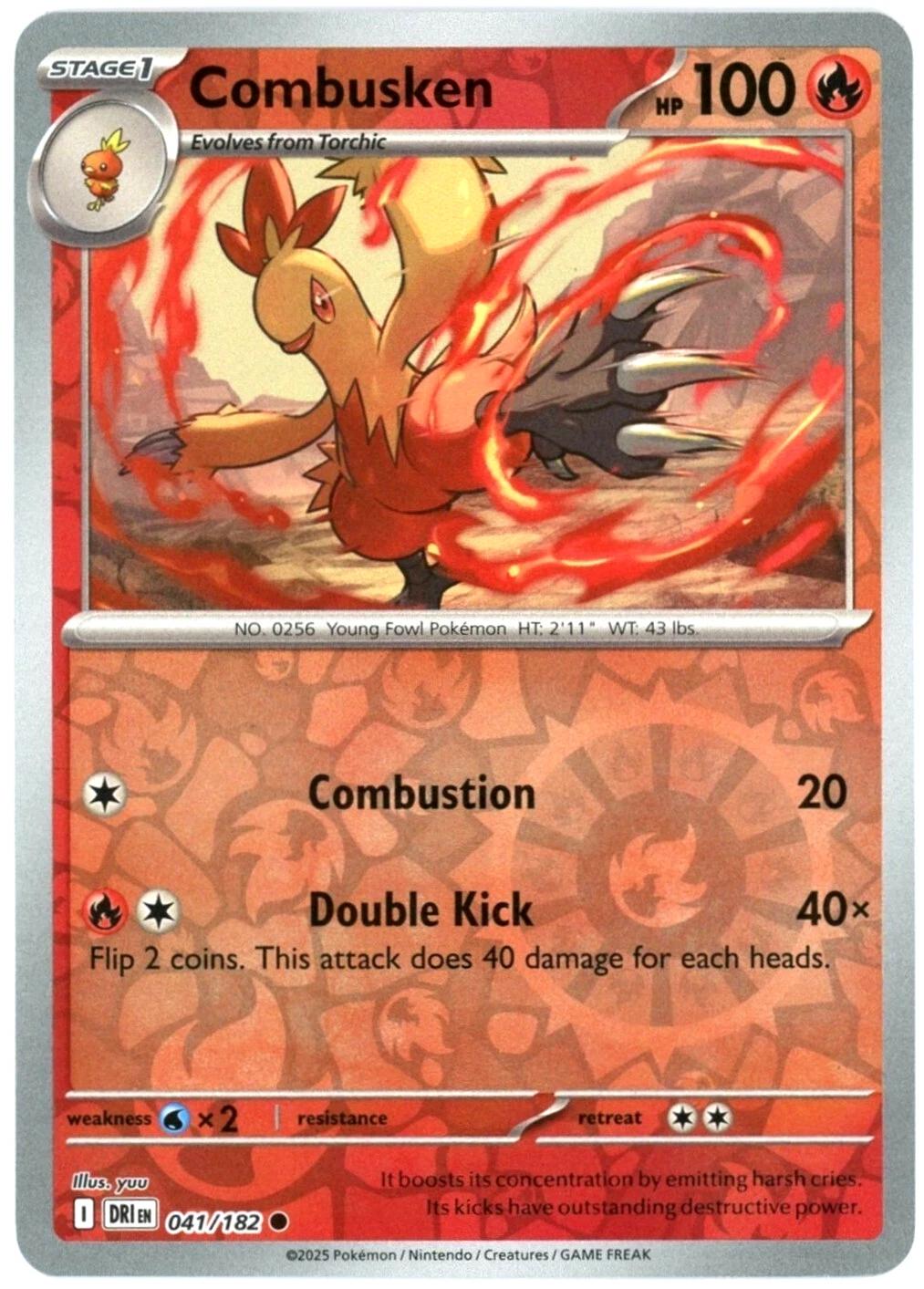 Combusken [Reverse Holo] #41 Pokemon Destined Rivals