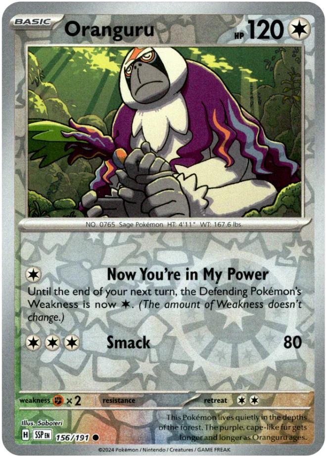 Oranguru [Reverse Holo] #156 Pokemon Surging Sparks