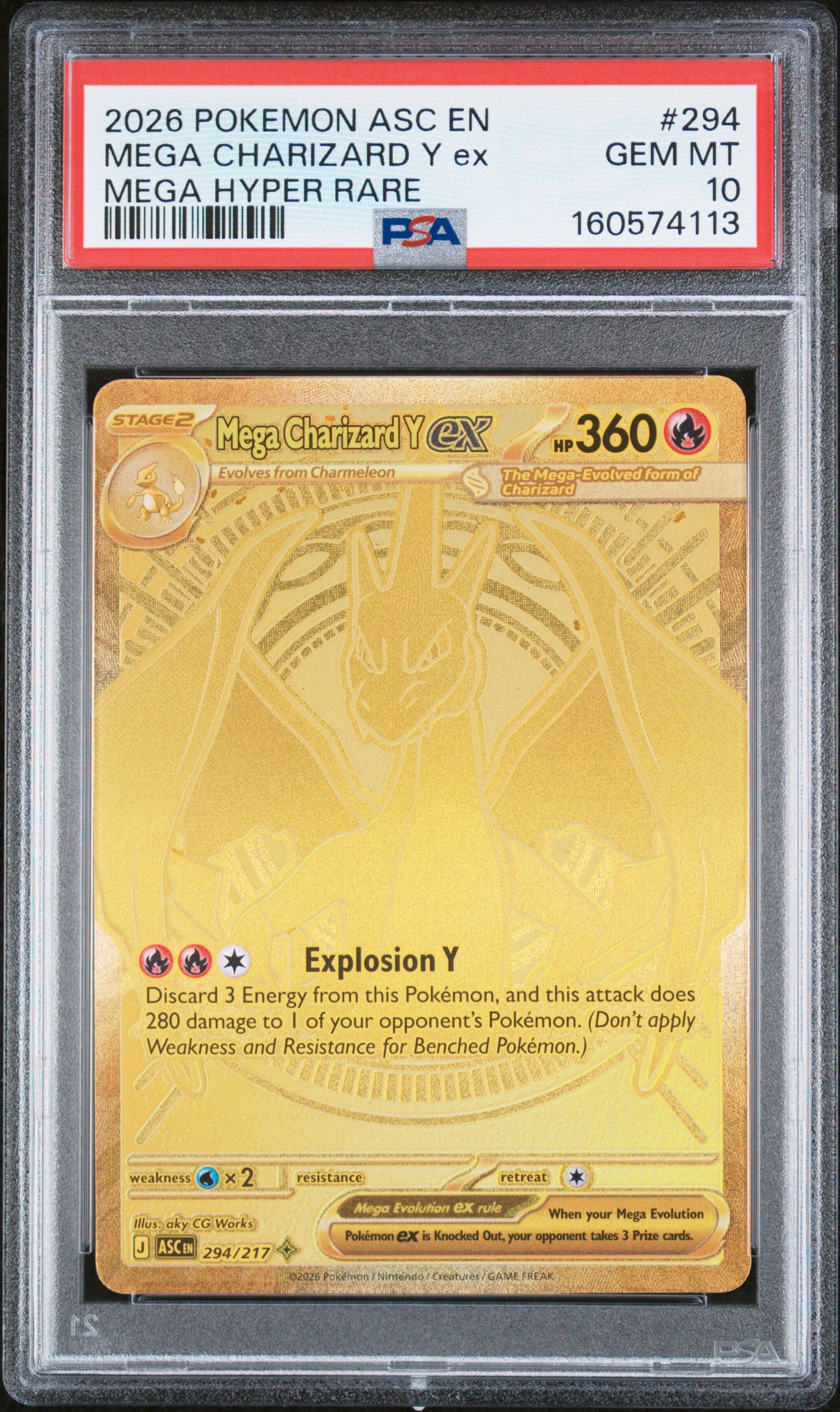 PSA 10 MEGA CHARIZARD Y ex MEGA HYPER RARE