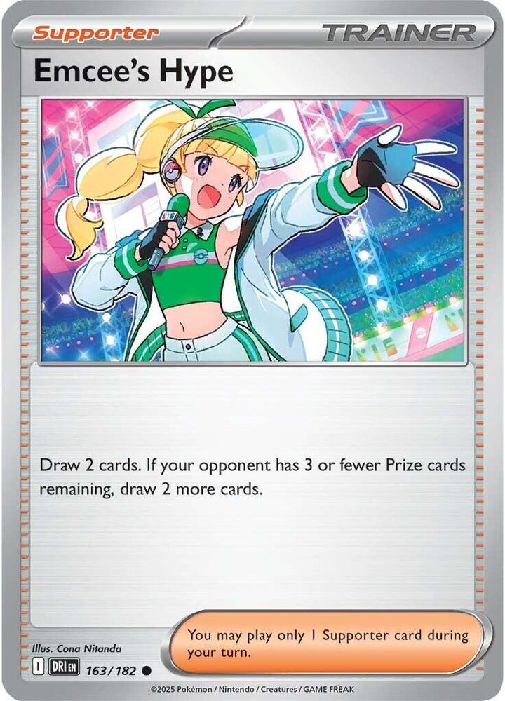 163/182 · Emcee's Hype Trainer Supporter · Normal (DRI) by PokeMarsi on MYNTED