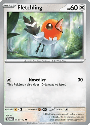 163/193 Fletchling - Reverse Holo - Paldea Evolved by Poké Zen DXB on MYNTED