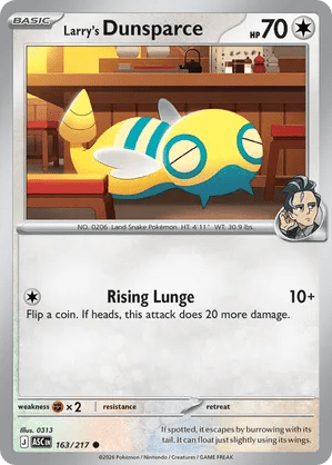163/217 Larry's Dunsparce - Ascended Heroes by Poké Zen DXB on MYNTED