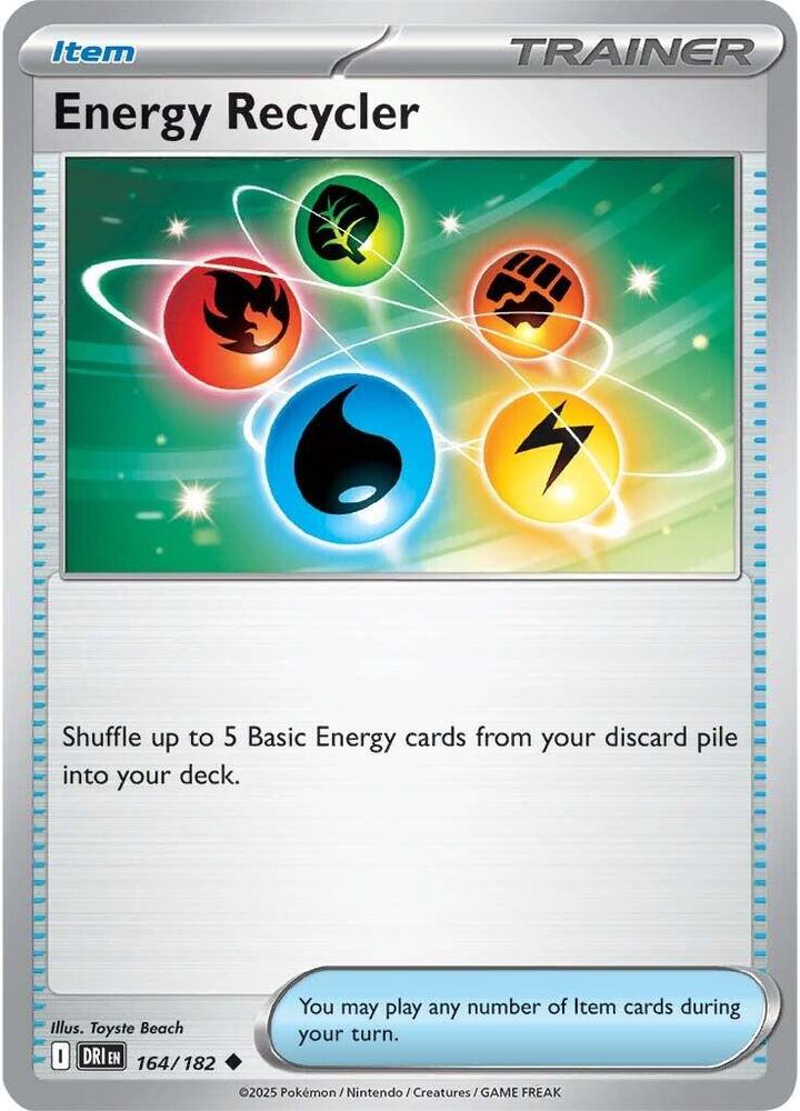 164/182 · Energy Recycler Trainer Item · Reverse Holo (DRI) by PokeMarsi on MYNTED