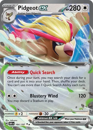 164/197 Pidgeot ex - Obsidian Flames by Poké Zen DXB on MYNTED