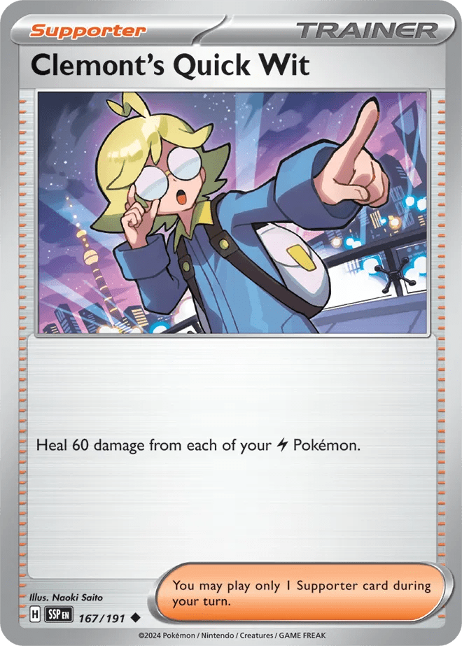 167/191 Clemont's Quick Wit - Surging Sparks by Poké Zen DXB on MYNTED