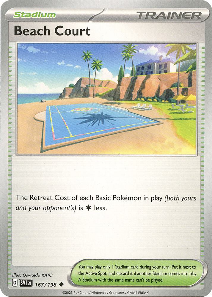 167/198 Beach Court Trainer Stadium Reverse Holo · Scarlet & Violet (SVI) by PokeMarsi on MYNTED