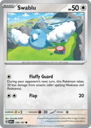 169/197 Swablu - Reverse Holo - Obsidian Flames by Poké Zen DXB on MYNTED