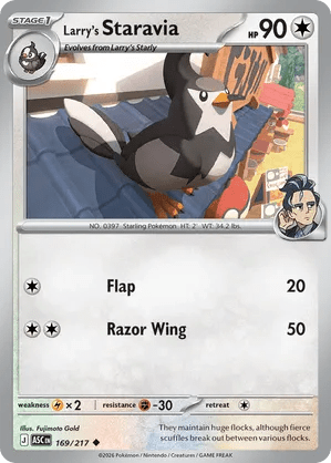 169/217 Larry's Staravia - Ascended Heroes by Poké Zen DXB on MYNTED