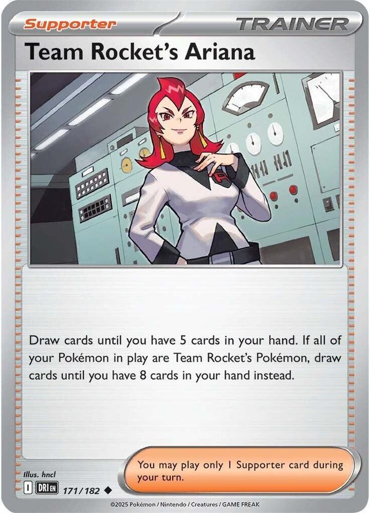 171/182 · Team Rocket's Ariana Trainer Supporter · Normal (DRI) by PokeMarsi on MYNTED
