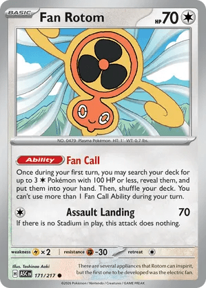 171/217 Fan Rotom - Dusk Ball Pattern Reverse Holo - Ascended Heroes by Poké Zen DXB on MYNTED