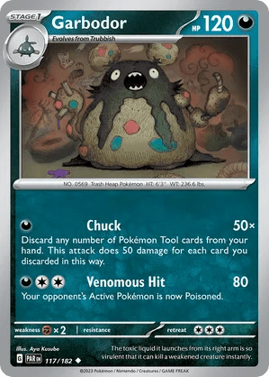 17/182 Garbodor - Reverse Holo - Paradox Rift by Poké Zen DXB on MYNTED