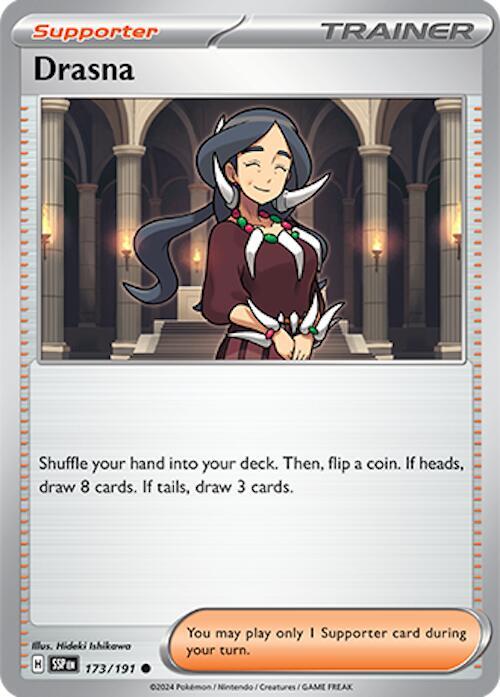 173/191 Drasna Normal Trainer Supporter · Surging Sparks (SSP) by PokeMarsi on MYNTED