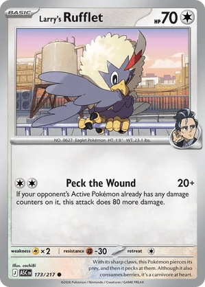 173/217 Larry's Rufflet - Energy Pattern Reverse Holo - Ascended Heroes by Poké Zen DXB on MYNTED