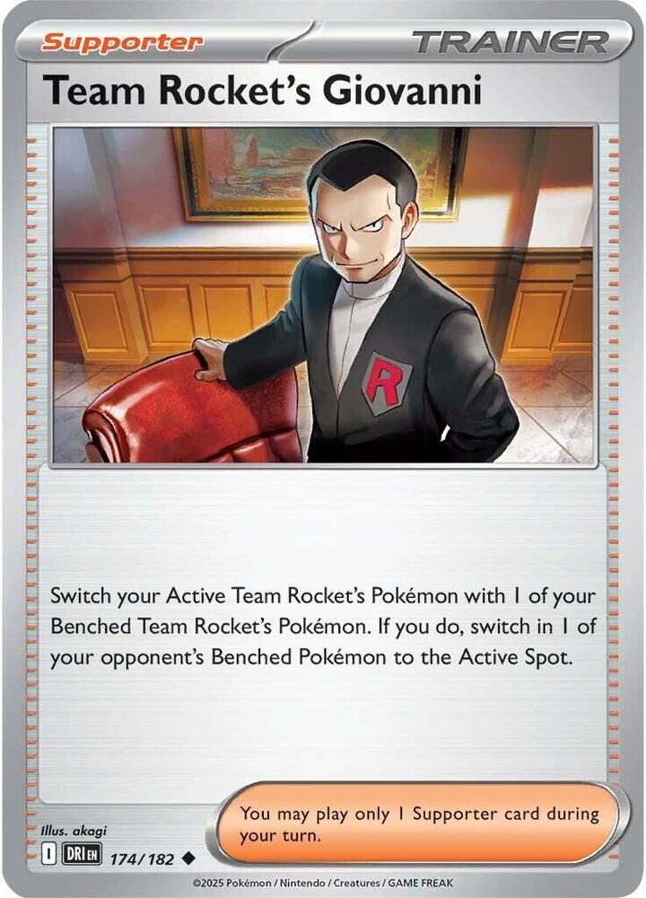 174/182 · Team Rocket's Giovanni Trainer Supporter · Normal (DRI) by PokeMarsi on MYNTED