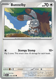 175/197 Bunnelby - Reverse Holo - Obsidian Flames by Poké Zen DXB on MYNTED