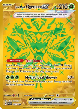 177/131 Teal Mask Ogerpon ex - Prismatic Evolutions by Poké Zen DXB on MYNTED