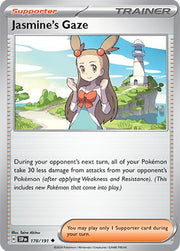 178/191 Jasmine's Gaze Normal Trainer Supporter · Surging Sparks (SSP) by PokeMarsi on MYNTED