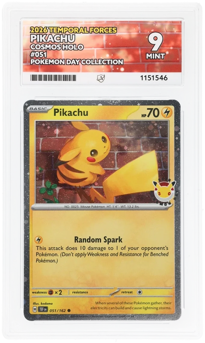Pikachu - 051/162 (Cosmo Holo) (Miscellaneous Cards & Products) — ACE 9