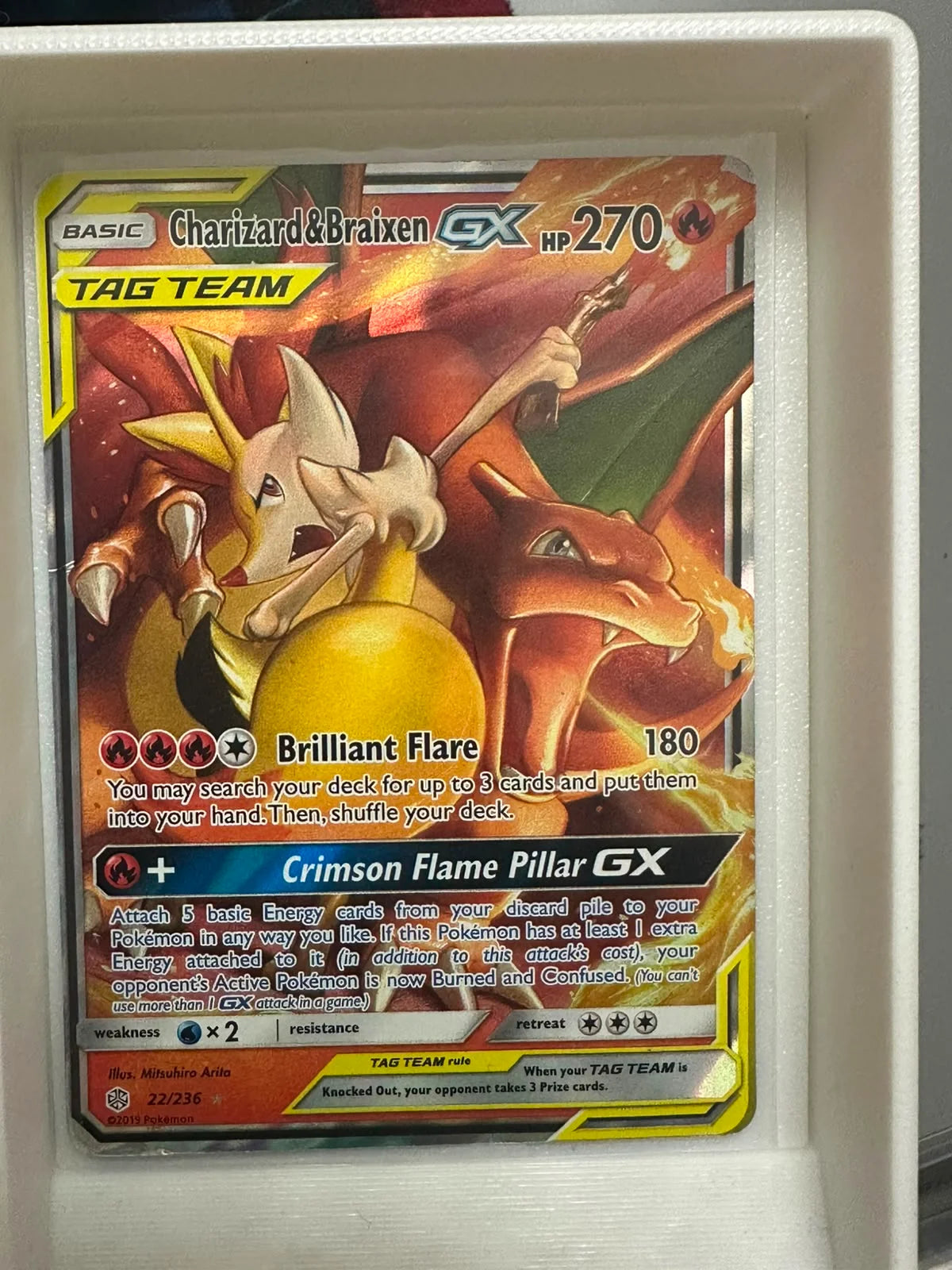 Charizard & Braixen GX 22/236 (Cosmic Eclipse)