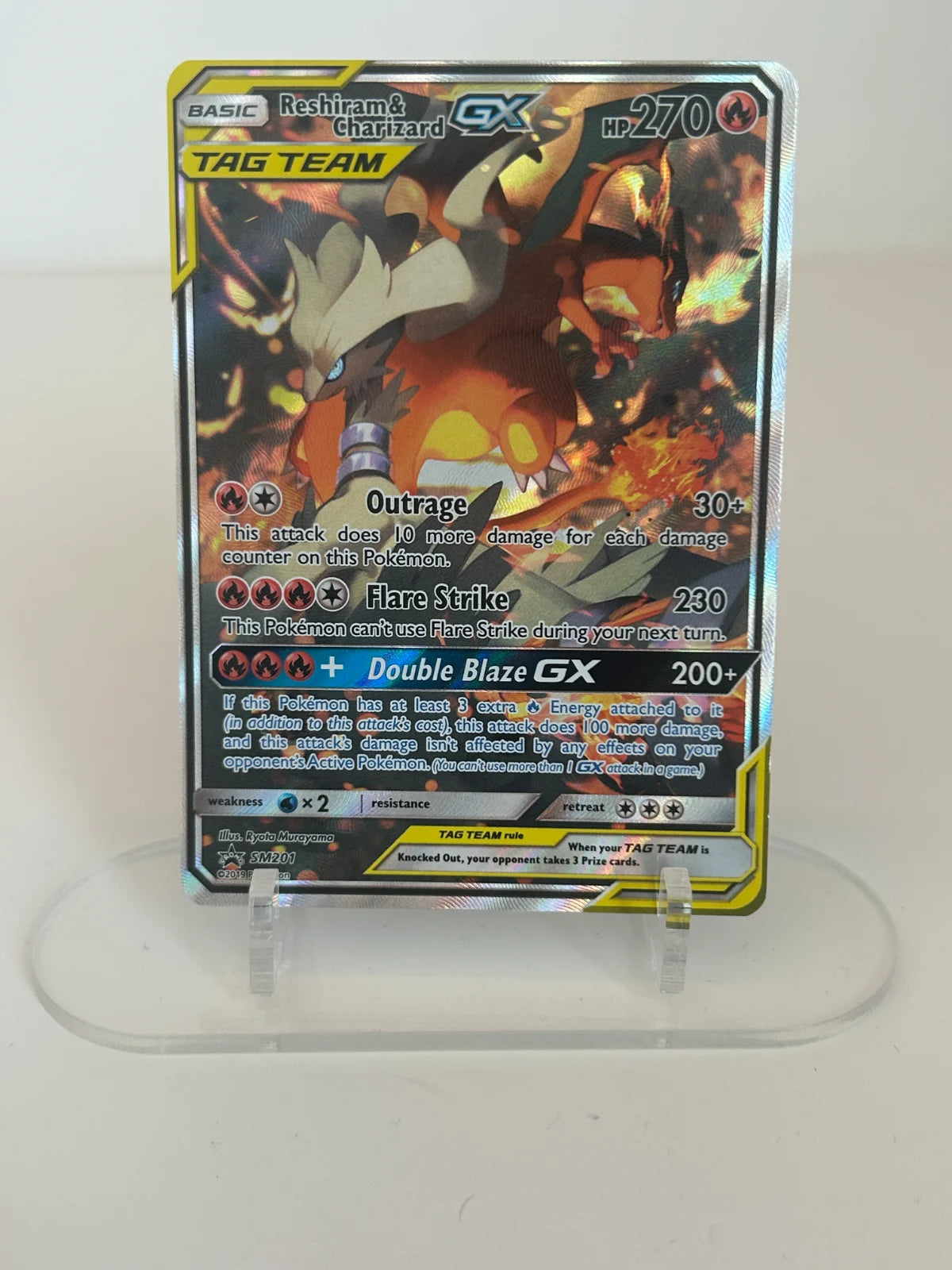 Reshiram & Charizard GX SM201 (Sun & Moon Promo)