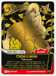Naruto Mythos TCG – Itachi Uchiha Tsukuyomi Secret 140/130 + Itachi Uchiha Amaterasu 128/130