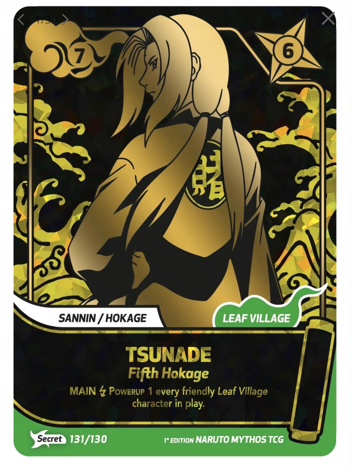 Tsunade – Fifth Hokage Secret Rare 131/130 + Tsunade – Legendary Sannin 104/130