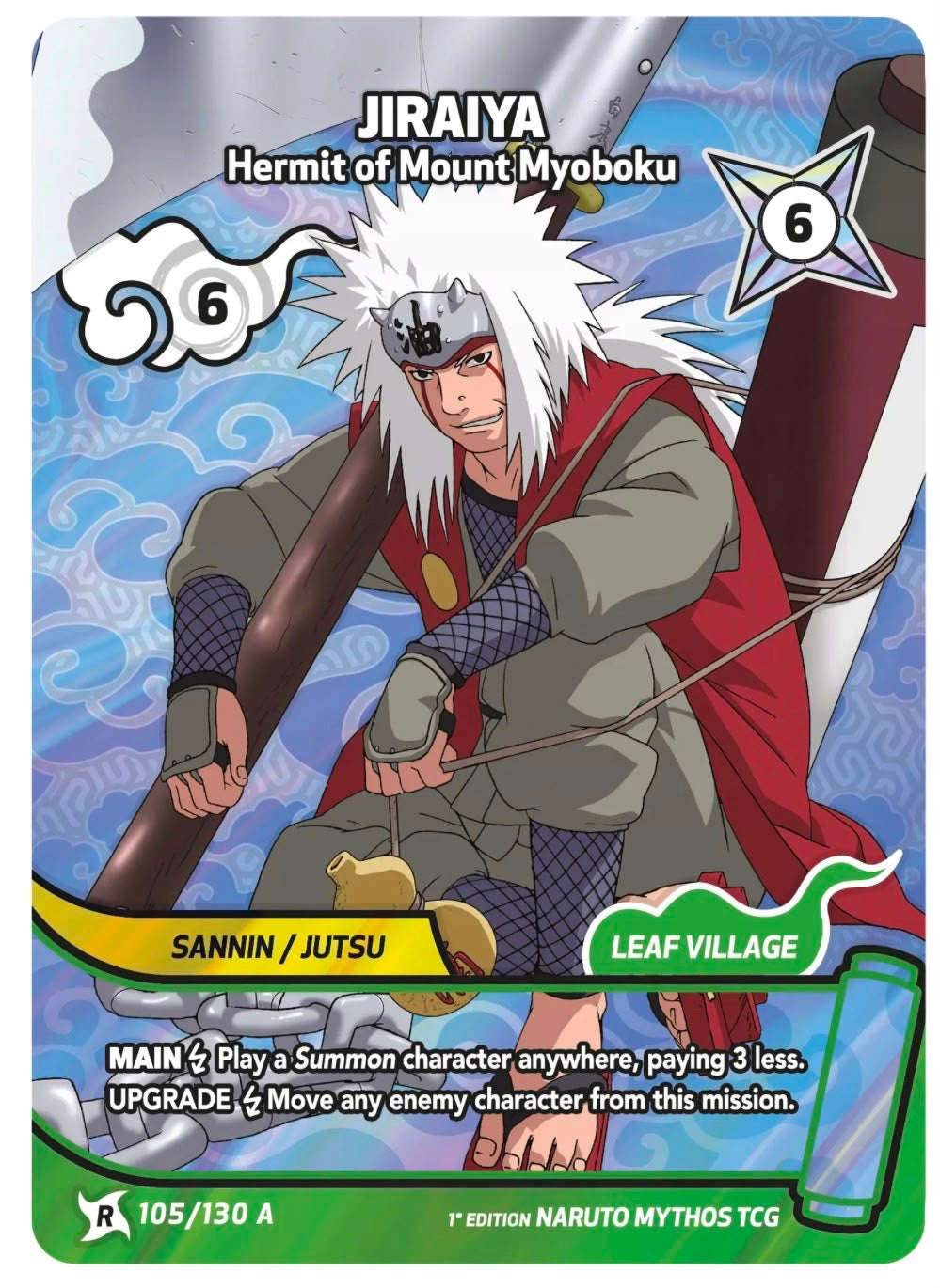 Jiraiya – Hermit of Mount Myoboku Alt Art 105/130 A + Jiraiya – Earth Style: Dark Swamp 8/130