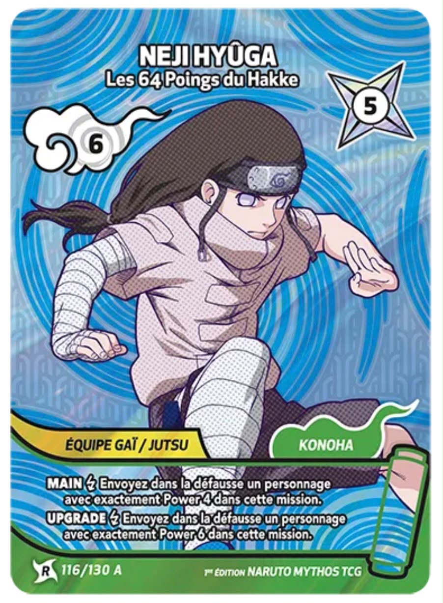 Neji Hyuga – 64 Points Alt Art 116/130 A + Neji Hyuga – Eight Trigrams Sixty-Four Palms 116/130