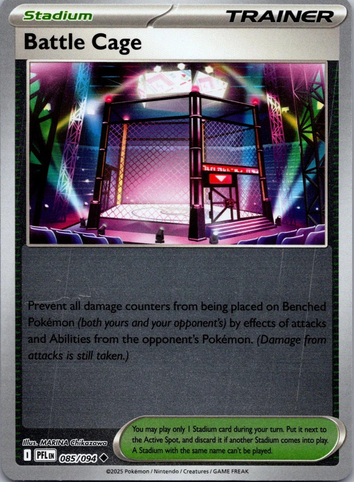 Battle Cage 085/094 · Normal (Phantasmal Flames) Reverse Holo