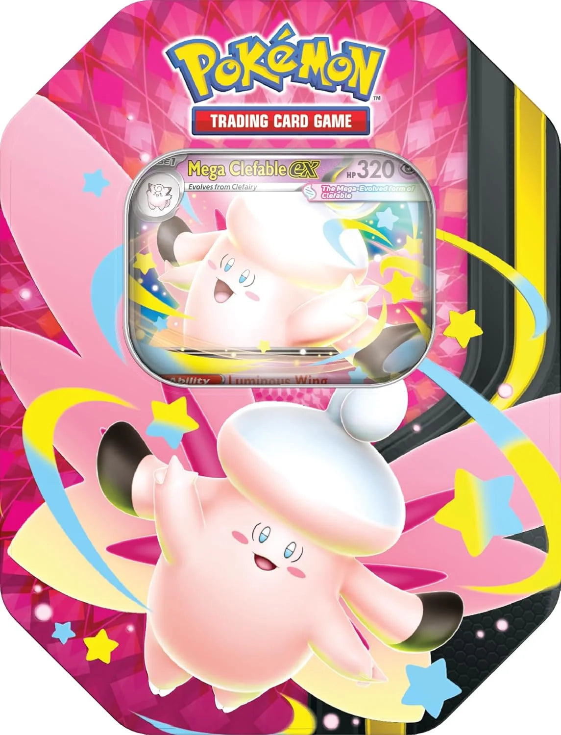 Pokémon Mega Evolution Mega Moonlit Tin - 6 Tin Case