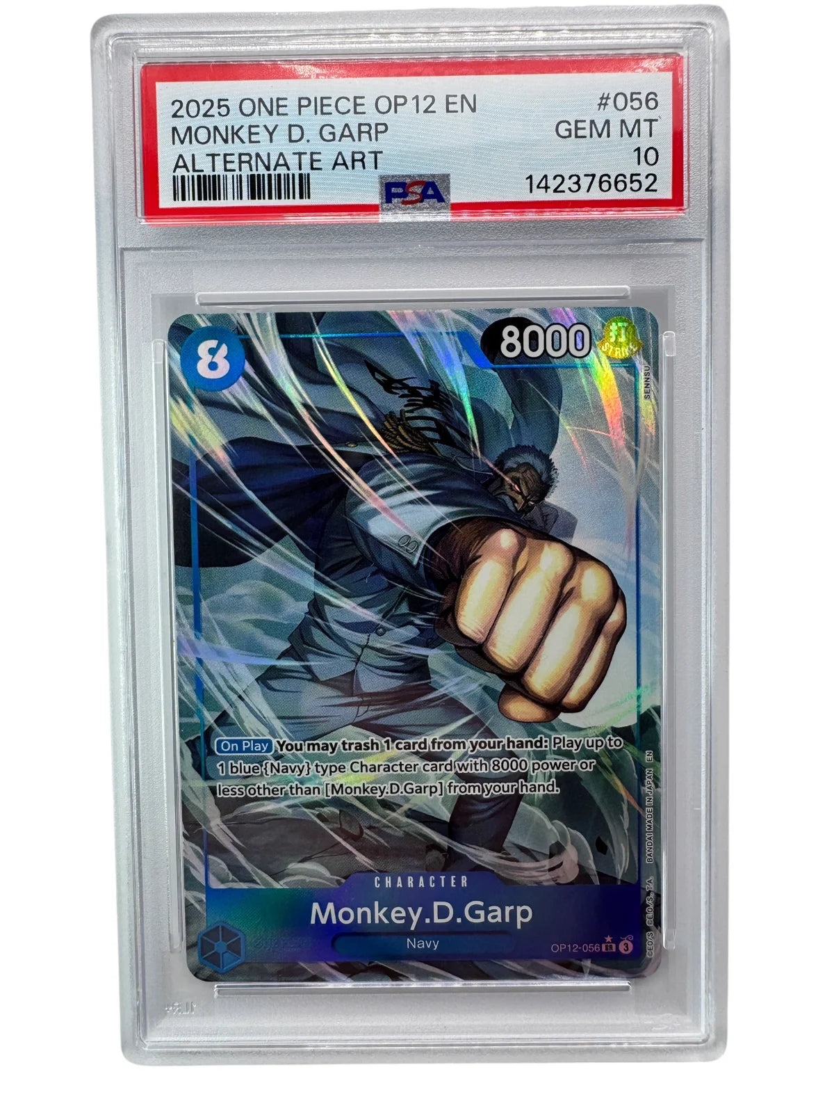 Monkey.D.Garp (Alternate Art) OP12-056 · Foil (Legacy of the Master) — PSA 10