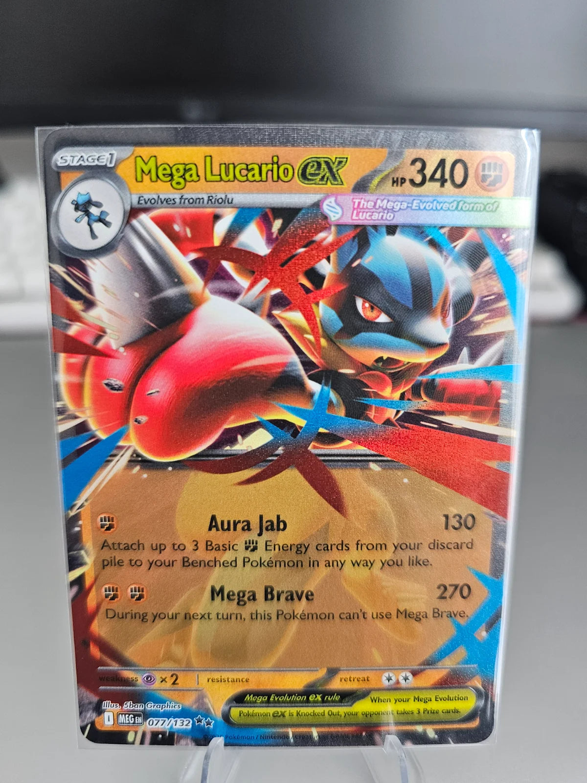 Mega Lucario ex 077/132 · Holofoil (Mega Evolution)