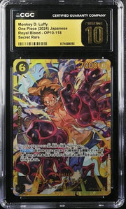 One Piece TCG: Monkey D. Luffy OP10-118 CGC PRISTINE 10