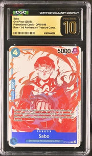 One Piece TCG: Sabo 3rd Anniversary Treasure Camp CGC PRISTINE 10